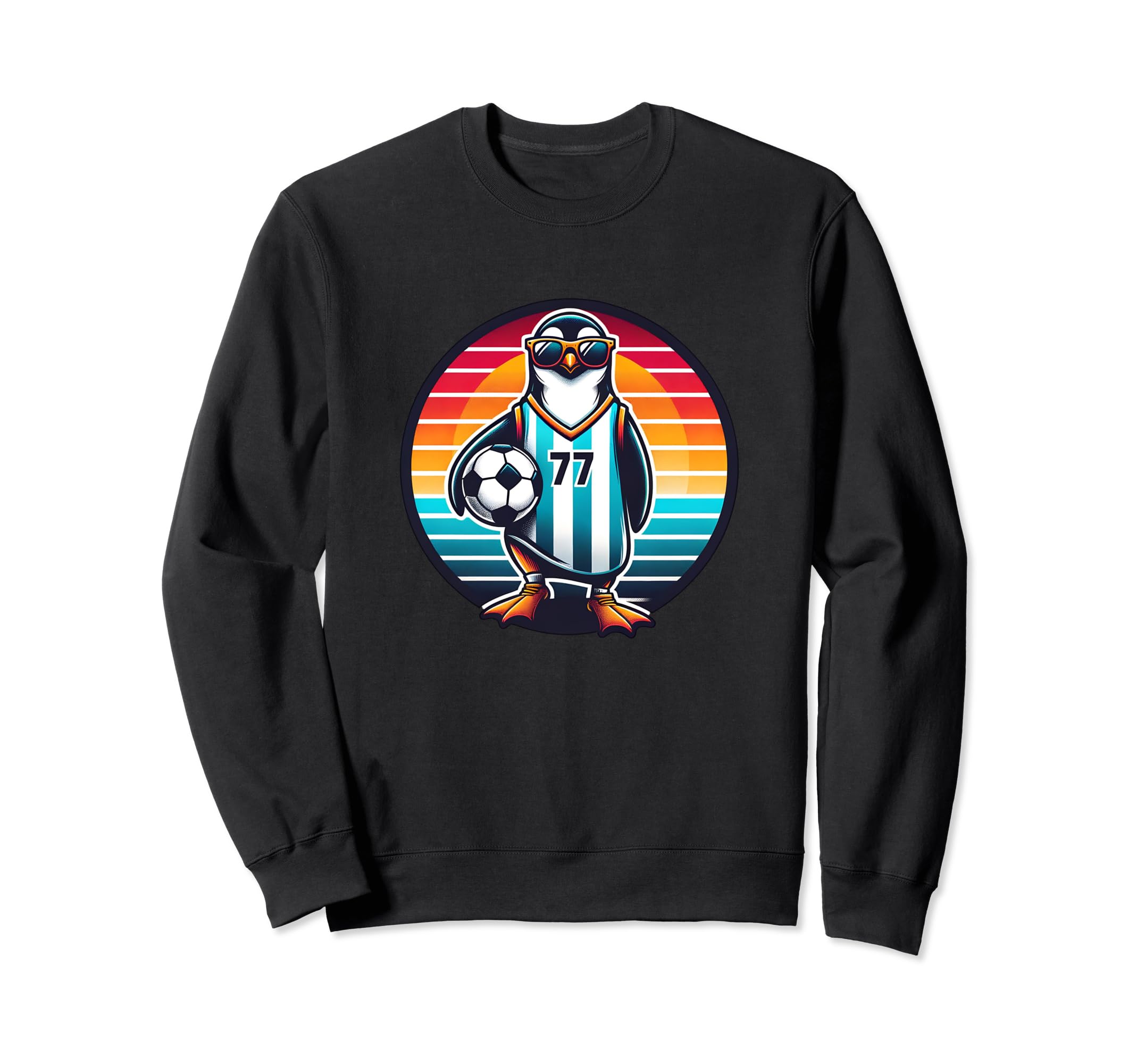Funny Penguin Soccer Champion Bird Sweatshirt - Trendy Graphic Unisex - T-Shirt, Sweatshirt, Hoodie