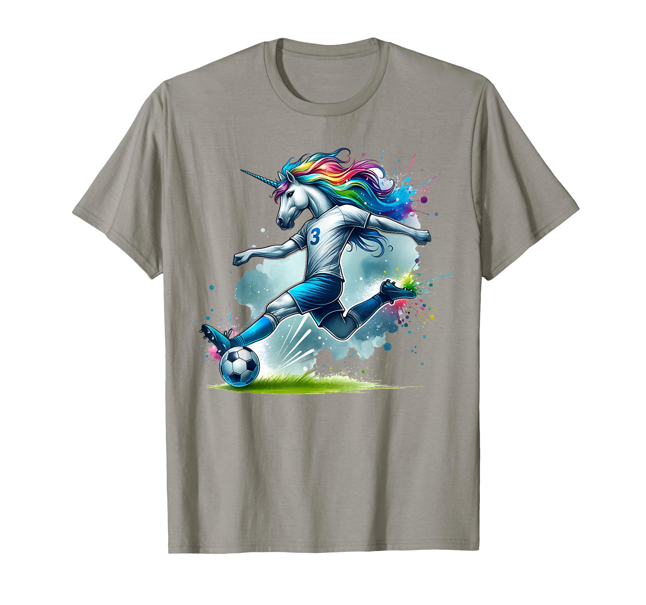 Footballer Unicorn Fans Soccer Team T-Shirt - Minimalist Print for Adults - T-Shirt, Sweatshirt, Hoodie