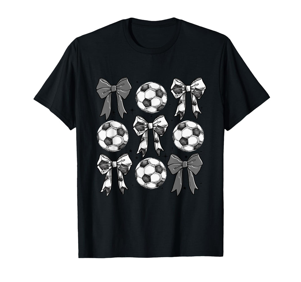 Sketch Soccer Bows Grid Football T-Shirt - Unique Graphic Men Women - T-Shirt, Sweatshirt, Hoodie