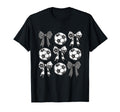 Sketch Soccer Bows Grid Football T-Shirt - Unique Graphic Men Women - T-Shirt, Sweatshirt, Hoodie
