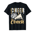 Cheer Coach Leopard Cheerleading T-Shirt - Casual Everyday Wear Men Women - T-Shirt, Sweatshirt, Hoodie