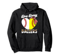 Busy Raising Ballers Softball Baseball Hoodie - Streetwear Style Men Women - T-Shirt, Sweatshirt, Hoodie