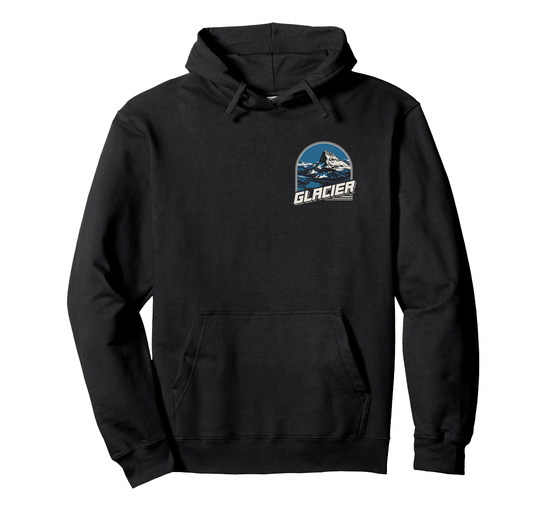 Glacier National Park Front And Back Hoodie - Fun Novelty Design for Adults - T-Shirt, Sweatshirt, Hoodie