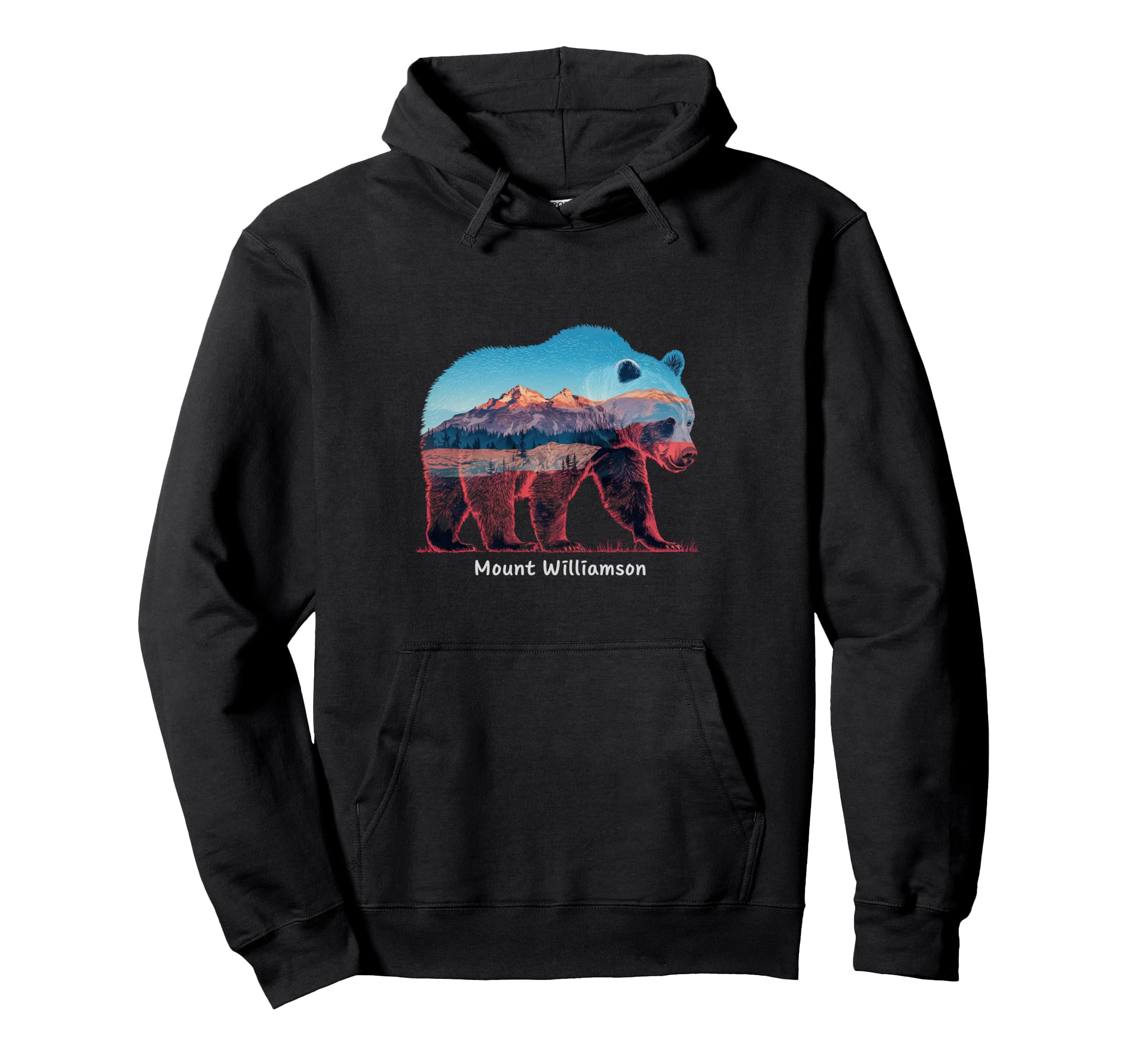 Hiking Camping Mount Williamson Hoodie - Aesthetic Graphic Men Women - T-Shirt, Sweatshirt, Hoodie