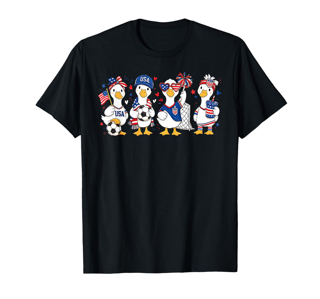 Silly Goose Patriotic 4Th July Soccer Mom T-Shirt - Trendy Graphic Unisex - T-Shirt, Sweatshirt, Hoodie
