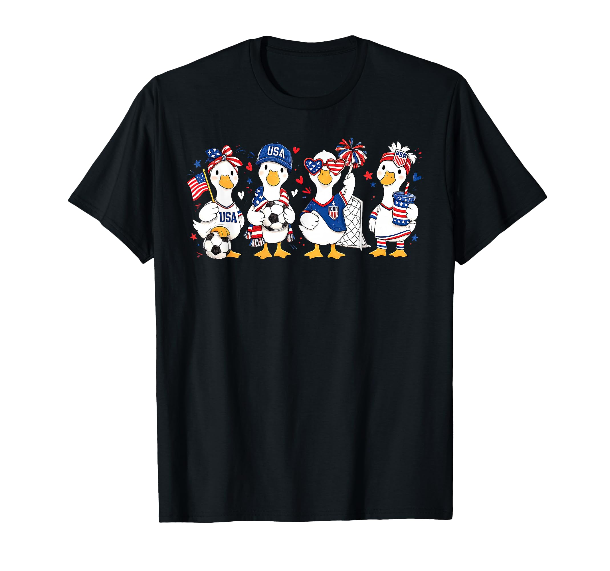 Silly Goose Patriotic 4Th July Soccer Mom T-Shirt - Trendy Graphic Unisex - T-Shirt, Sweatshirt, Hoodie