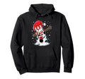 Dabbing Soccer Snowman Hat Funny Sports Hoodie - Unique Graphic for Adults - T-Shirt, Sweatshirt, Hoodie