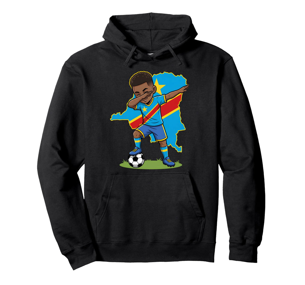 Dr Congo Soccer Dab Flag Football Hoodie - Streetwear Style Men Women - T-Shirt, Sweatshirt, Hoodie