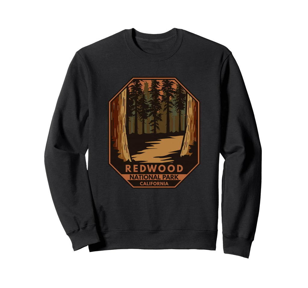 Redwood National Park Minimal Emblem Sweatshirt - Novelty Apparel Unisex - T-Shirt, Sweatshirt, Hoodie