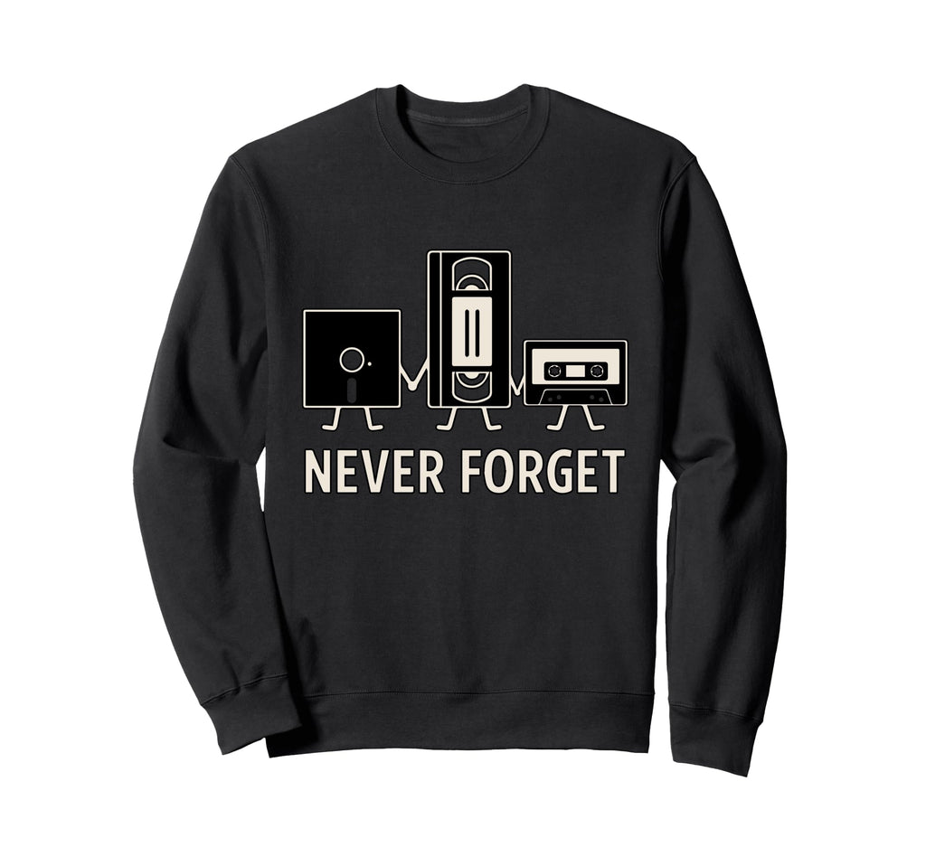 Funny Music Cassette Tape Vhs Sweatshirt - Fun Novelty Design Men Women - T-Shirt, Sweatshirt, Hoodie
