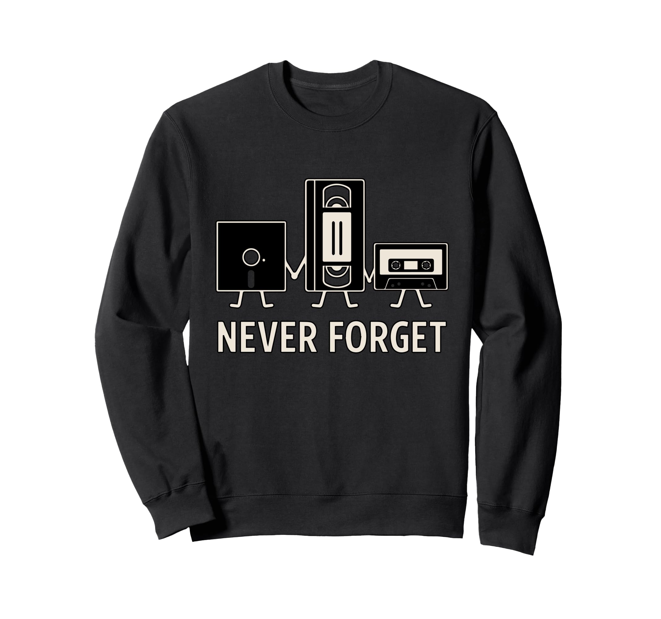 Funny Music Cassette Tape Vhs Sweatshirt - Fun Novelty Design Men Women - T-Shirt, Sweatshirt, Hoodie