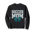 Soccer Mom Coquette Bow Mothers Sweatshirt - Fun Novelty Design Men Women - T-Shirt, Sweatshirt, Hoodie