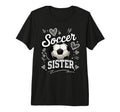Soccer Sister Soccer Ball Hearts Theme T-Shirt - Fun Novelty Design Unisex - T-Shirt, Sweatshirt, Hoodie