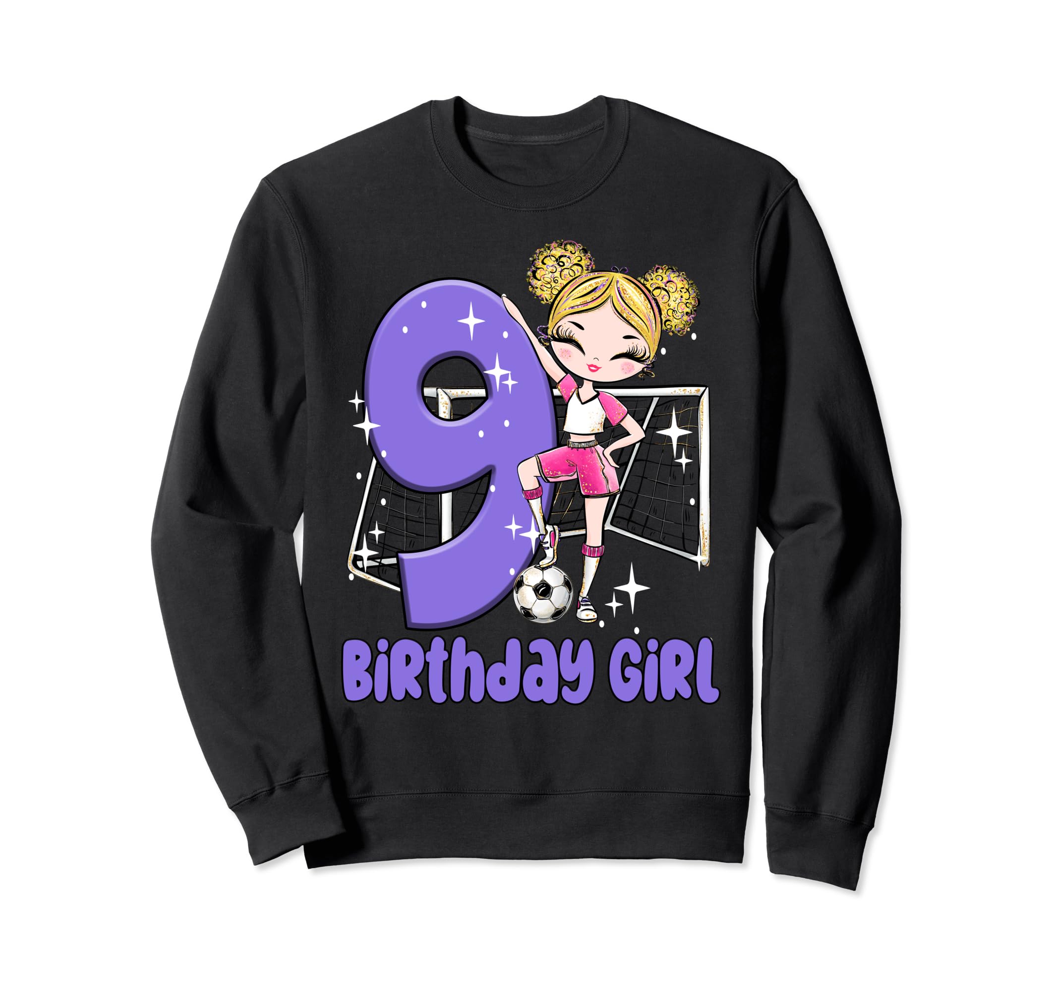 9Th Birthday Soccer Ball Net Party Sweatshirt - Novelty Apparel for Adults - T-Shirt, Sweatshirt, Hoodie