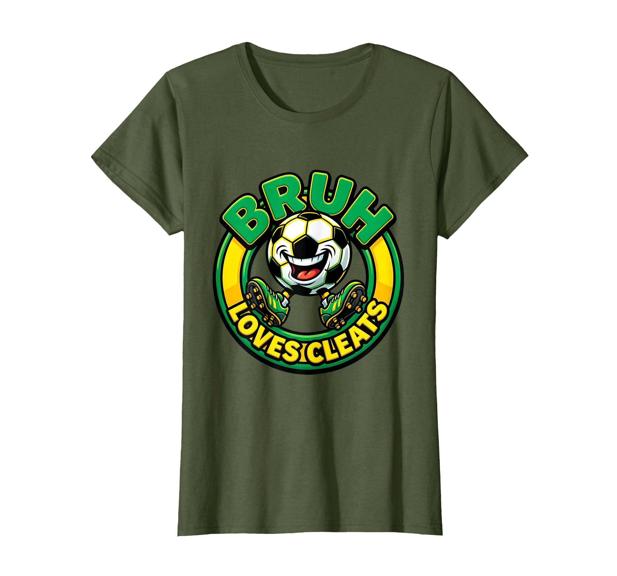 Bruh Loves Cleats Funny Soccer Ball T-Shirt - Unique Graphic Men Women - T-Shirt, Sweatshirt, Hoodie
