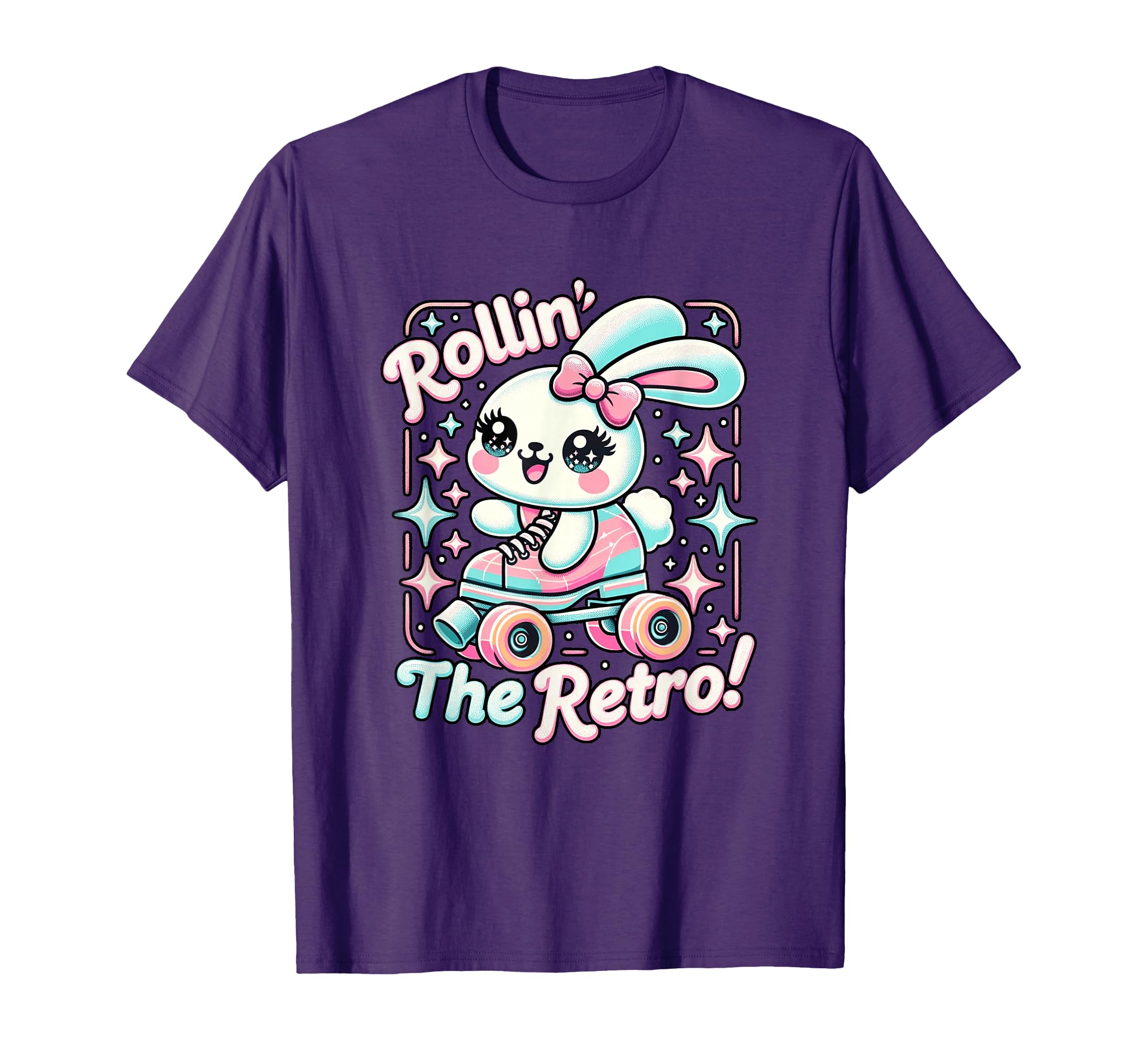 Rollin Skater Bunny Rabbit Roller T-Shirt - Custom Art Print Men Women - T-Shirt, Sweatshirt, Hoodie