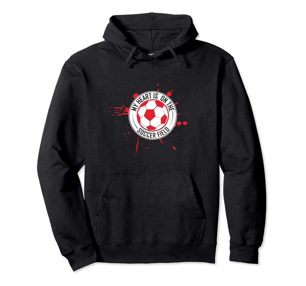 My Heart Is Soccer Field Hoodie - Novelty Apparel Men Women - T-Shirt, Sweatshirt, Hoodie