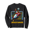 Jesus Saves Soccer Goalie Christian Sweatshirt - Trendy Graphic for Adults - T-Shirt, Sweatshirt, Hoodie