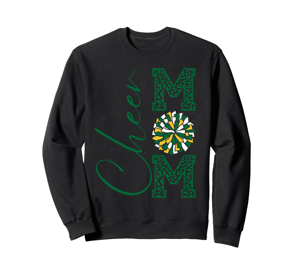 Cheer Mom Green Yellow White Sweatshirt - Casual Everyday Wear Men Women - T-Shirt, Sweatshirt, Hoodie