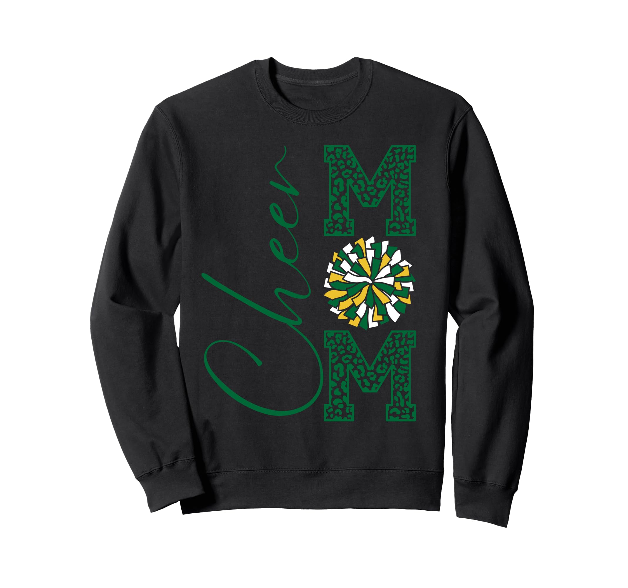 Cheer Mom Green Yellow White Sweatshirt - Casual Everyday Wear Men Women - T-Shirt, Sweatshirt, Hoodie