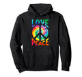 Love Peace Sign Hippie Symbol Hoodie - Aesthetic Graphic Unisex - T-Shirt, Sweatshirt, Hoodie