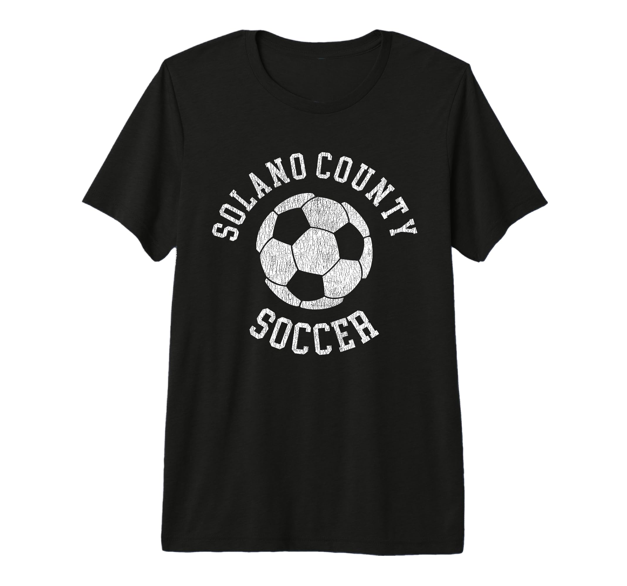 Solano County Soccer Distressed 90S Tri T-Shirt - Graphic Print Unisex - T-Shirt, Sweatshirt, Hoodie