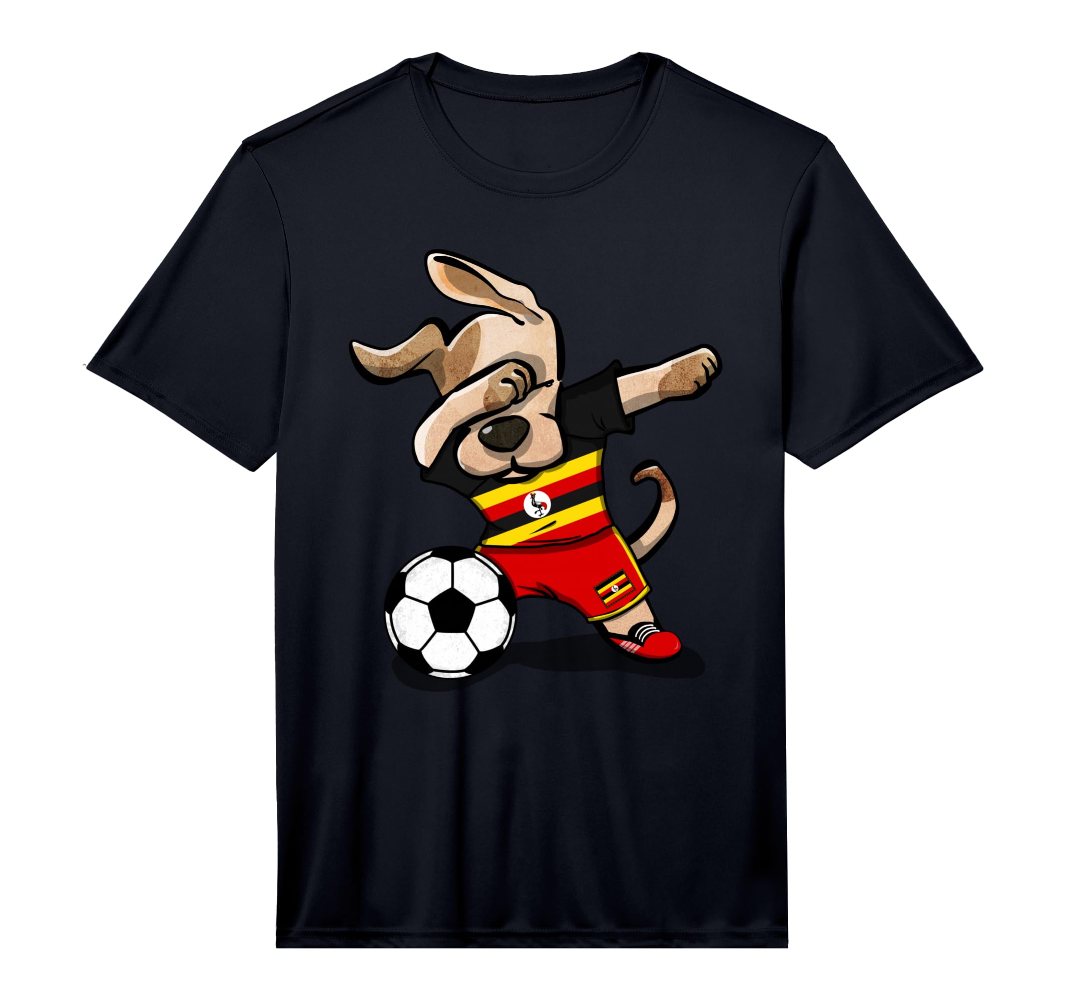 Funny Dog Uganda Soccer Jersey T-Shirt - Streetwear Style for Adults - T-Shirt, Sweatshirt, Hoodie