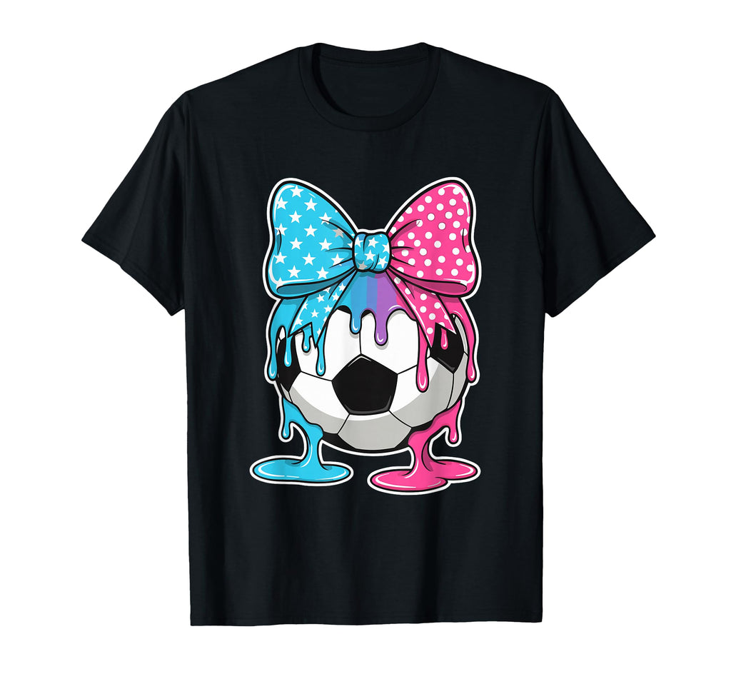 Dripping Soccer Coquette Bow Soccer Drip T-Shirt - Graphic Print for Adults - T-Shirt, Sweatshirt, Hoodie