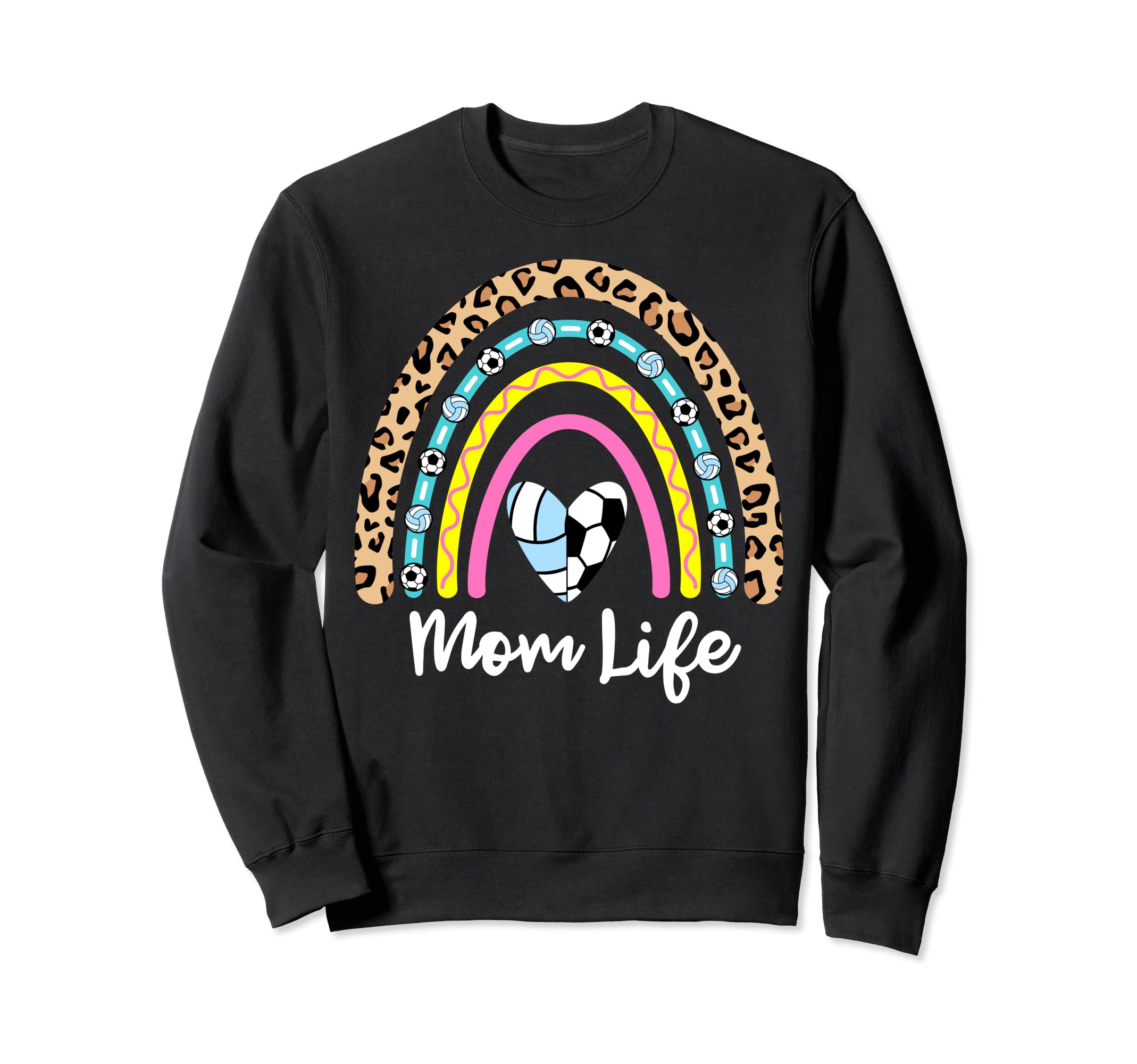 Soccer Volleyball Mom Boho Rainbow Sweatshirt - Minimalist Print Men Women - T-Shirt, Sweatshirt, Hoodie