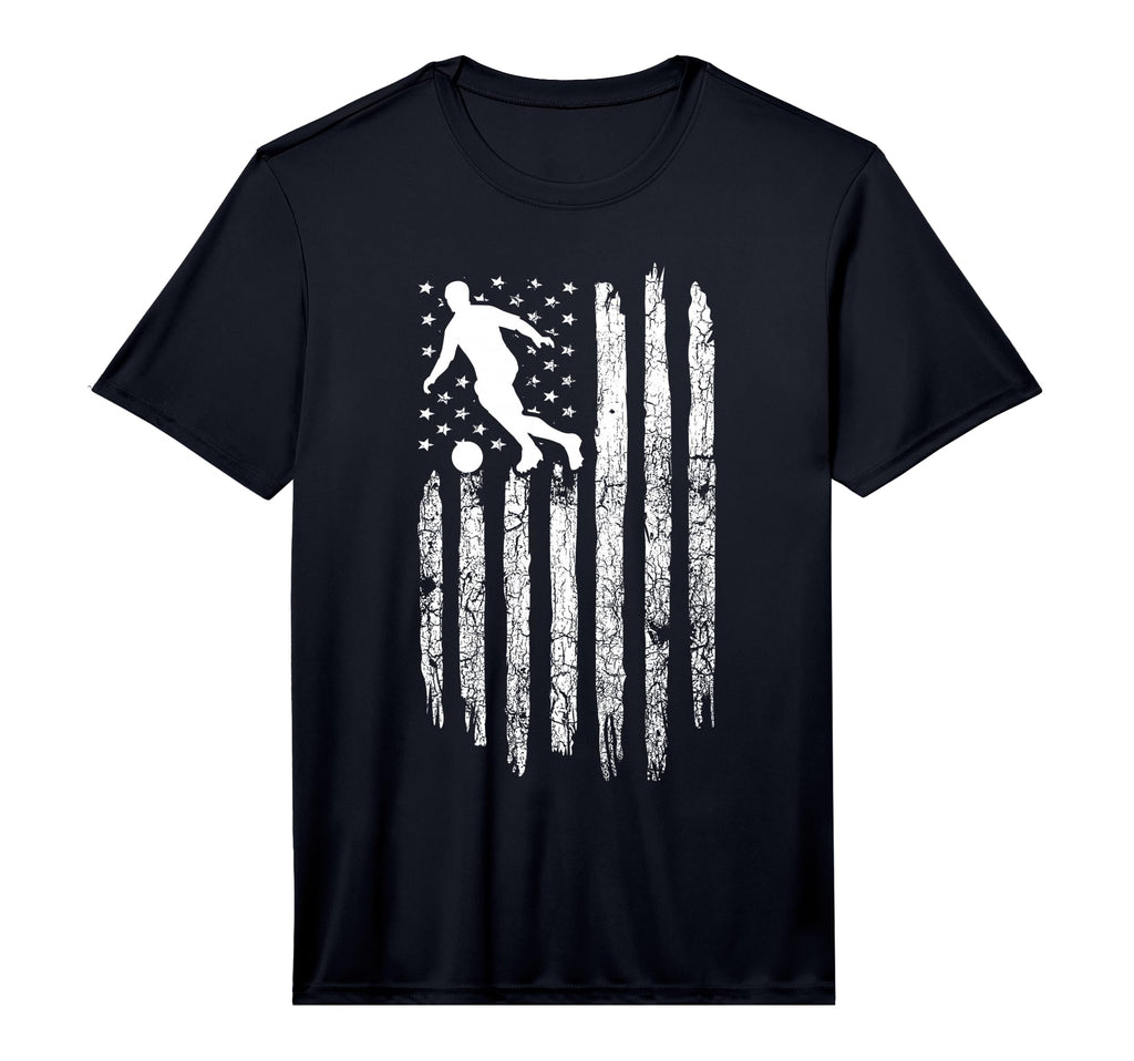 American Flag Soccer Soccer Performance T-Shirt - Graphic Print for Adults - T-Shirt, Sweatshirt, Hoodie