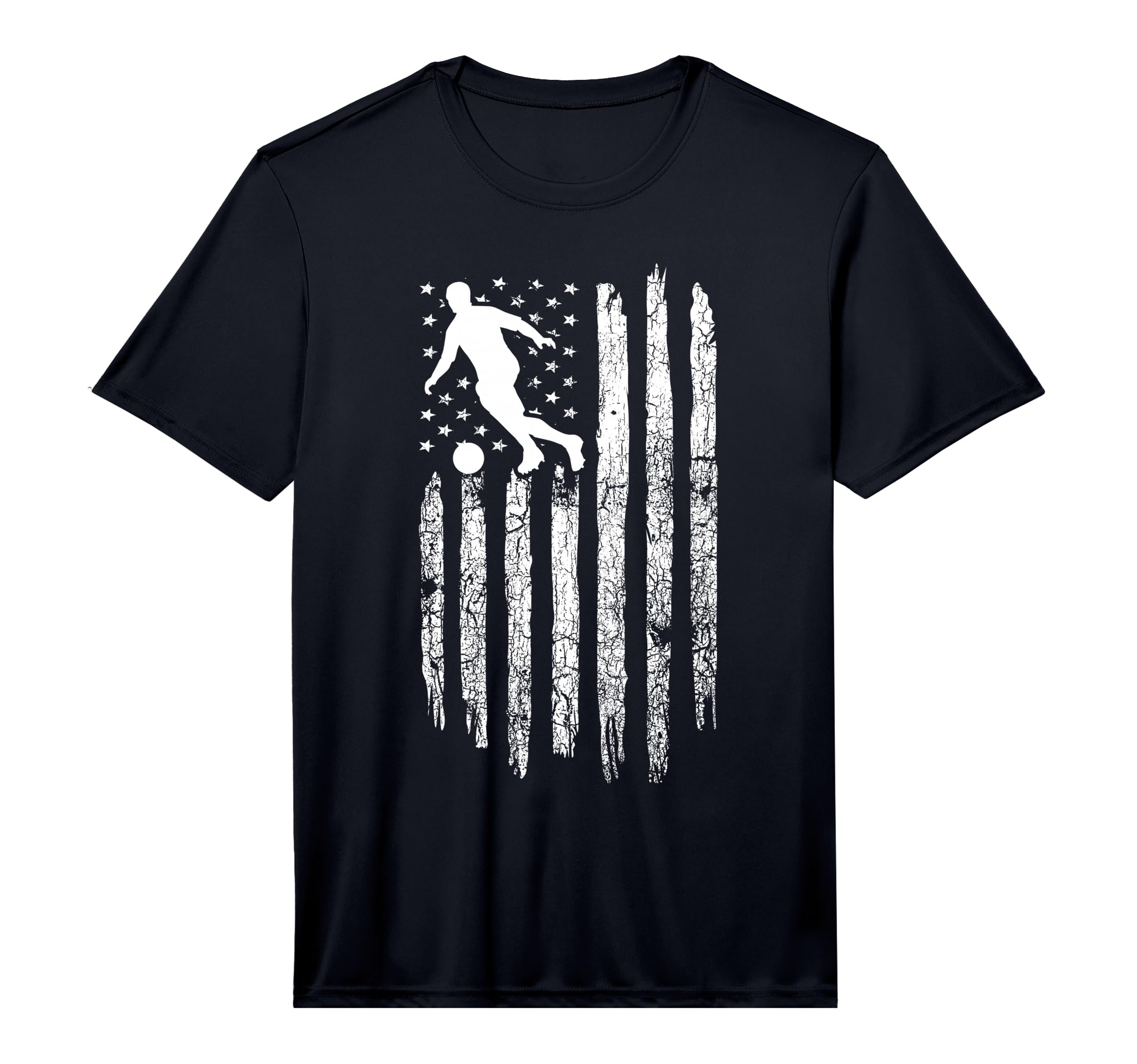 American Flag Soccer Soccer Performance T-Shirt - Graphic Print for Adults - T-Shirt, Sweatshirt, Hoodie