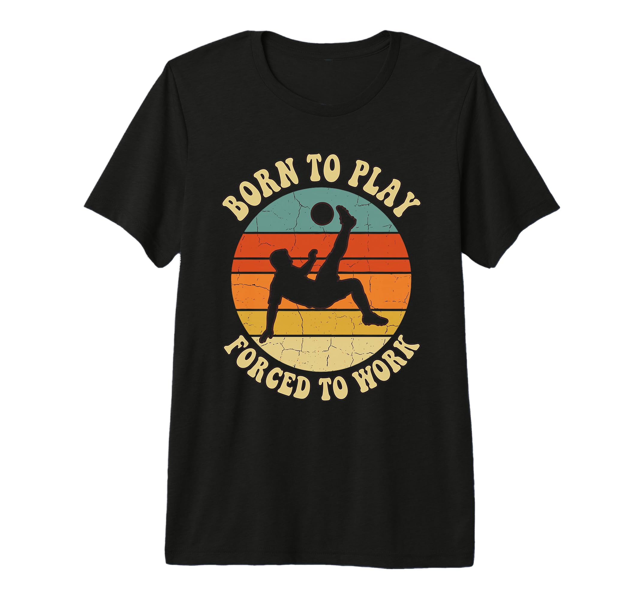 Born To Play Forced To Work Sunset T-Shirt - Custom Art Print for Adults - T-Shirt, Sweatshirt, Hoodie