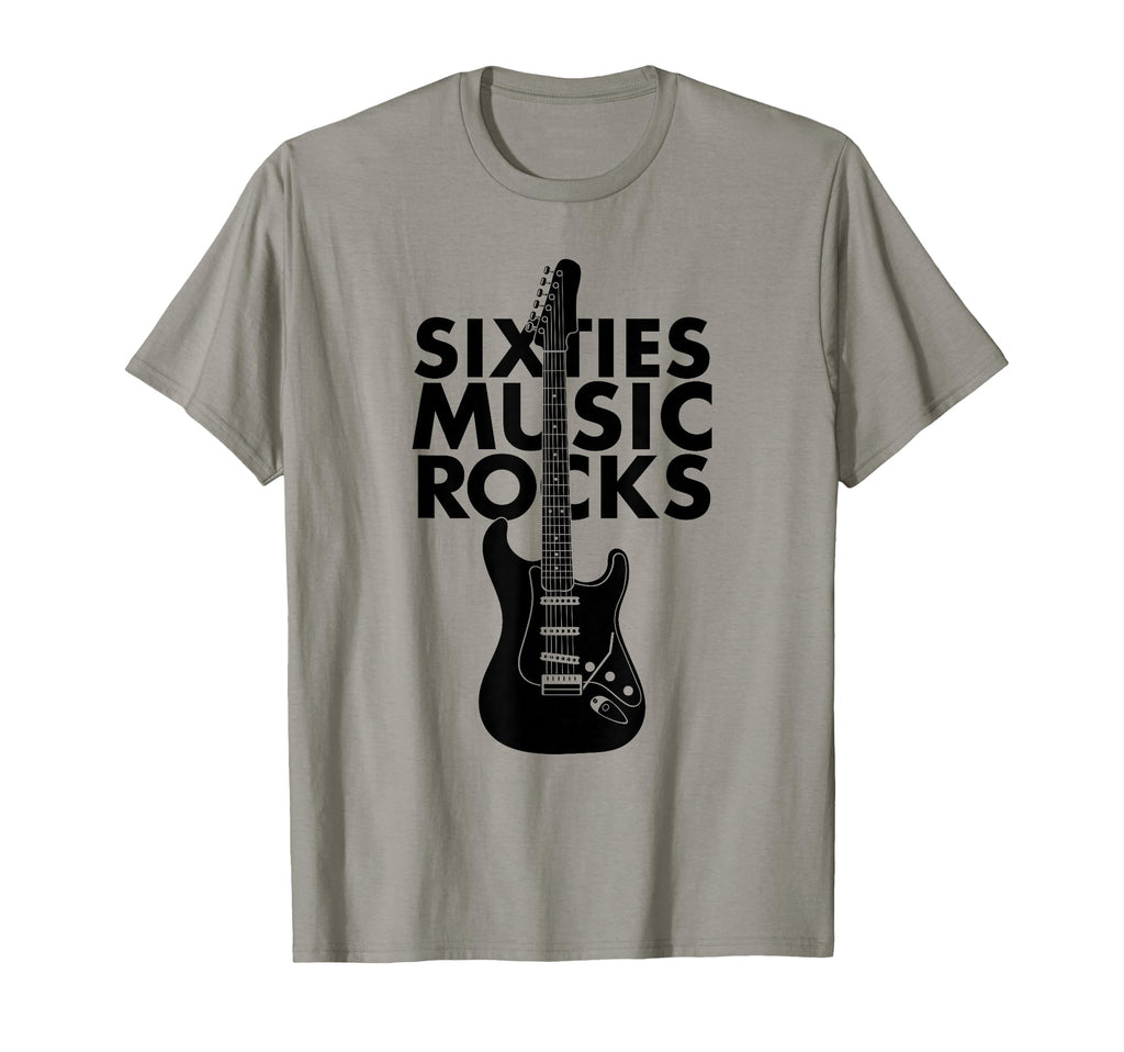 Sixties 60S Music Rocks Guitar T-Shirt - Fun Novelty Design for Adults - T-Shirt, Sweatshirt, Hoodie