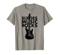 Sixties 60S Music Rocks Guitar T-Shirt - Fun Novelty Design for Adults - T-Shirt, Sweatshirt, Hoodie