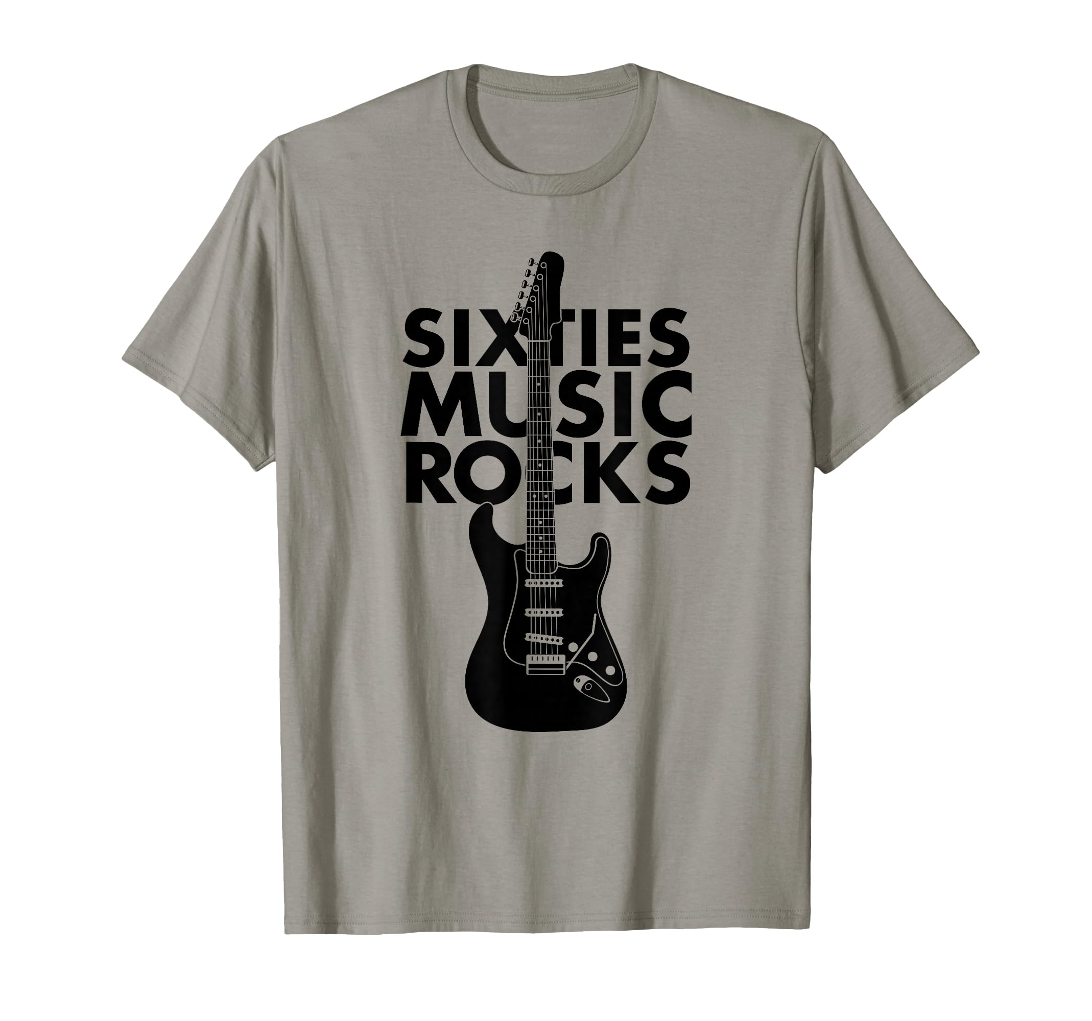 Sixties 60S Music Rocks Guitar T-Shirt - Fun Novelty Design for Adults - T-Shirt, Sweatshirt, Hoodie