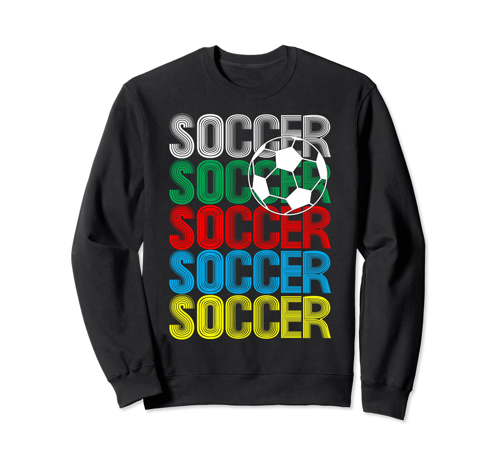 Soccer Repeating Word Mark Pattern Sweatshirt - Aesthetic Graphic Unisex - T-Shirt, Sweatshirt, Hoodie