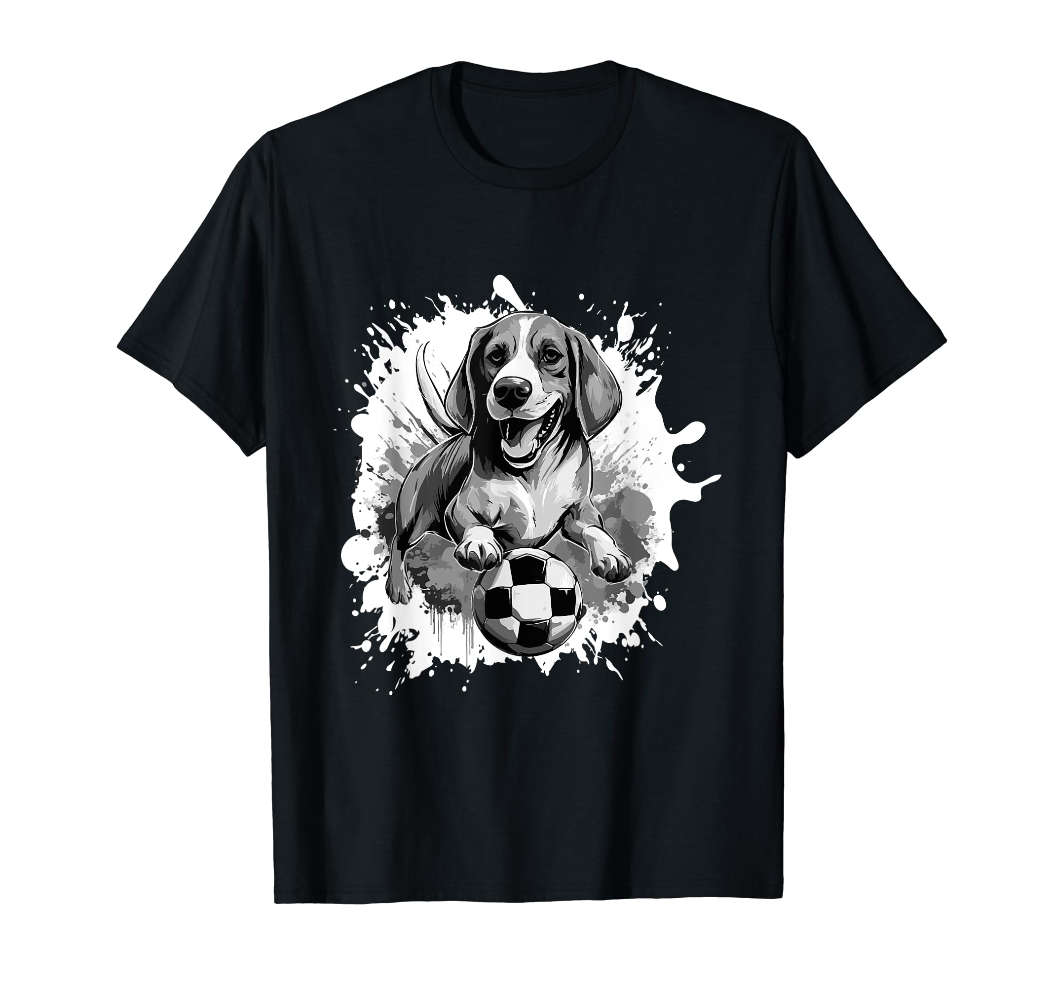 Beagle Dog Playing Soccer Team Sports T-Shirt - Novelty Apparel Unisex - T-Shirt, Sweatshirt, Hoodie