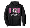Just Who Loves Soccer Coquette Bow Hoodie - Trendy Graphic Men Women - T-Shirt, Sweatshirt, Hoodie