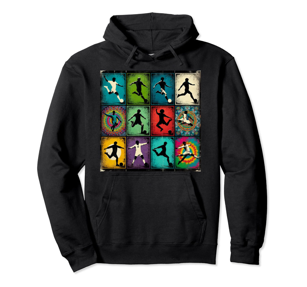 Soccer Silhouettes Art Hoodie - Unique Graphic for Adults - T-Shirt, Sweatshirt, Hoodie