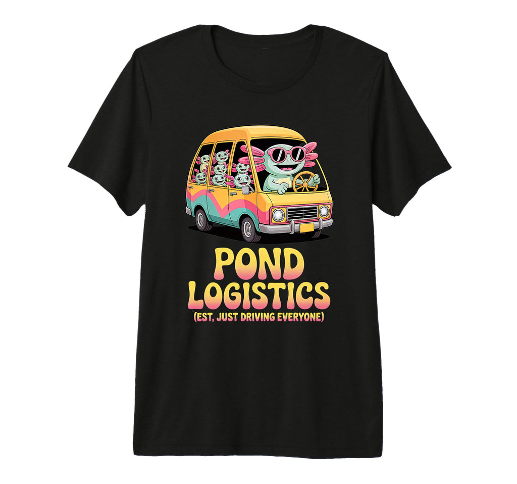 Pond Logistics Axolotl Soccer Carpool T-Shirt - Minimalist Print Unisex - T-Shirt, Sweatshirt, Hoodie