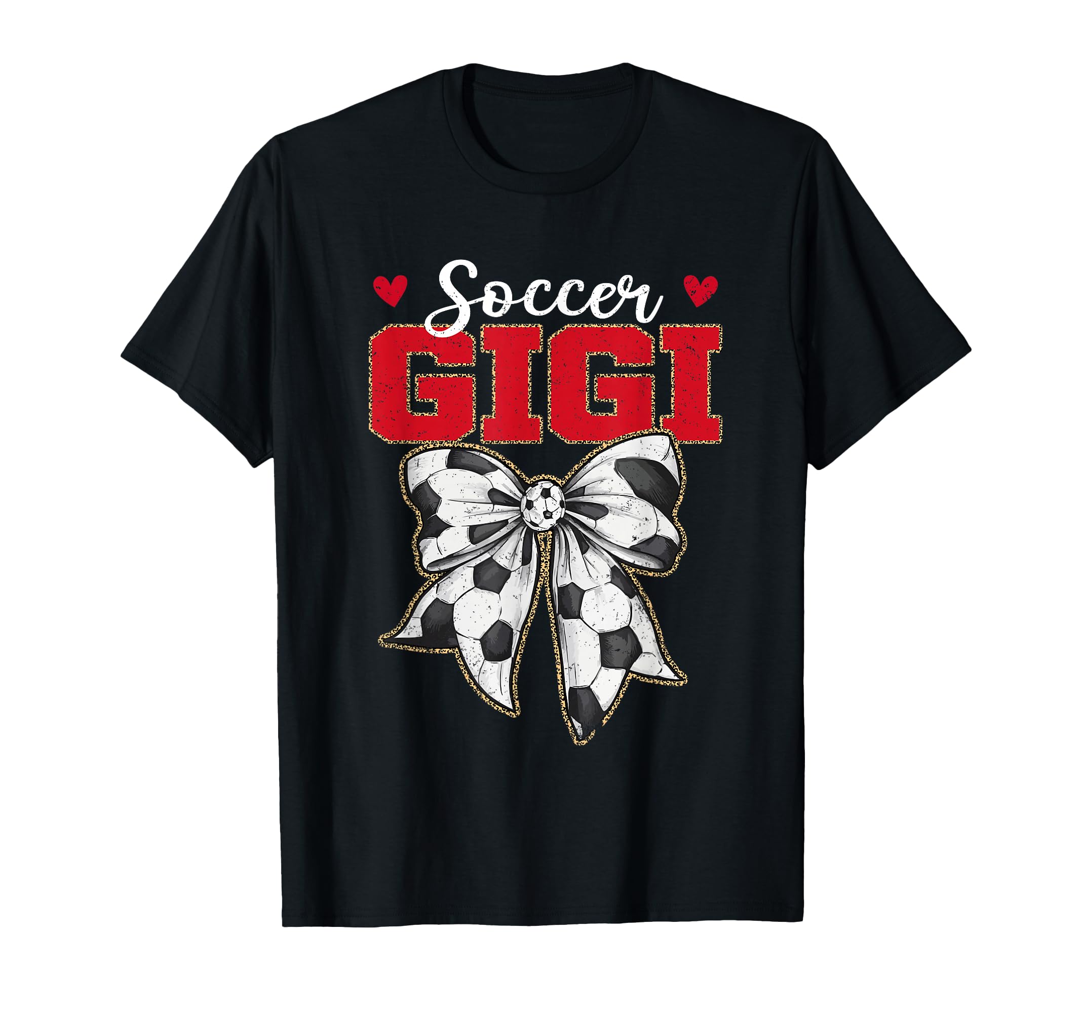 Soccer Gigi Bow Leopard Soccer Lovers T-Shirt - Streetwear Style for Adults - T-Shirt, Sweatshirt, Hoodie