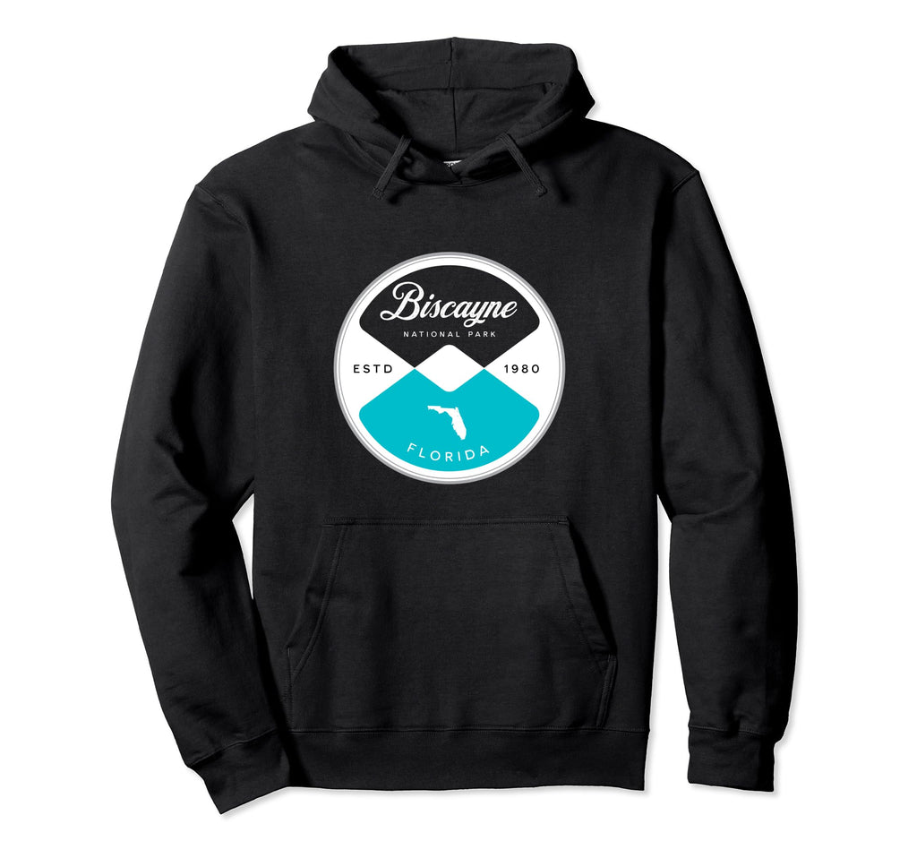 Biscayne National Park Florida Circle Hoodie - Novelty Apparel for Adults - T-Shirt, Sweatshirt, Hoodie