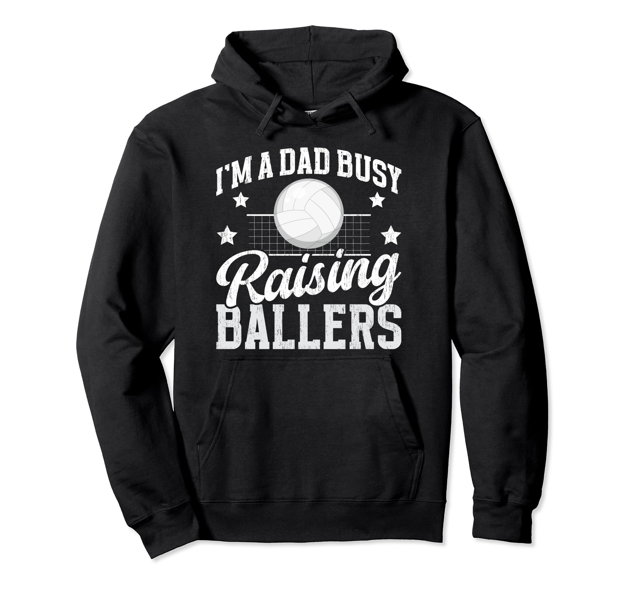 Busy Raising Ballers Volleyball Dad Hoodie - Aesthetic Graphic for Adults - T-Shirt, Sweatshirt, Hoodie