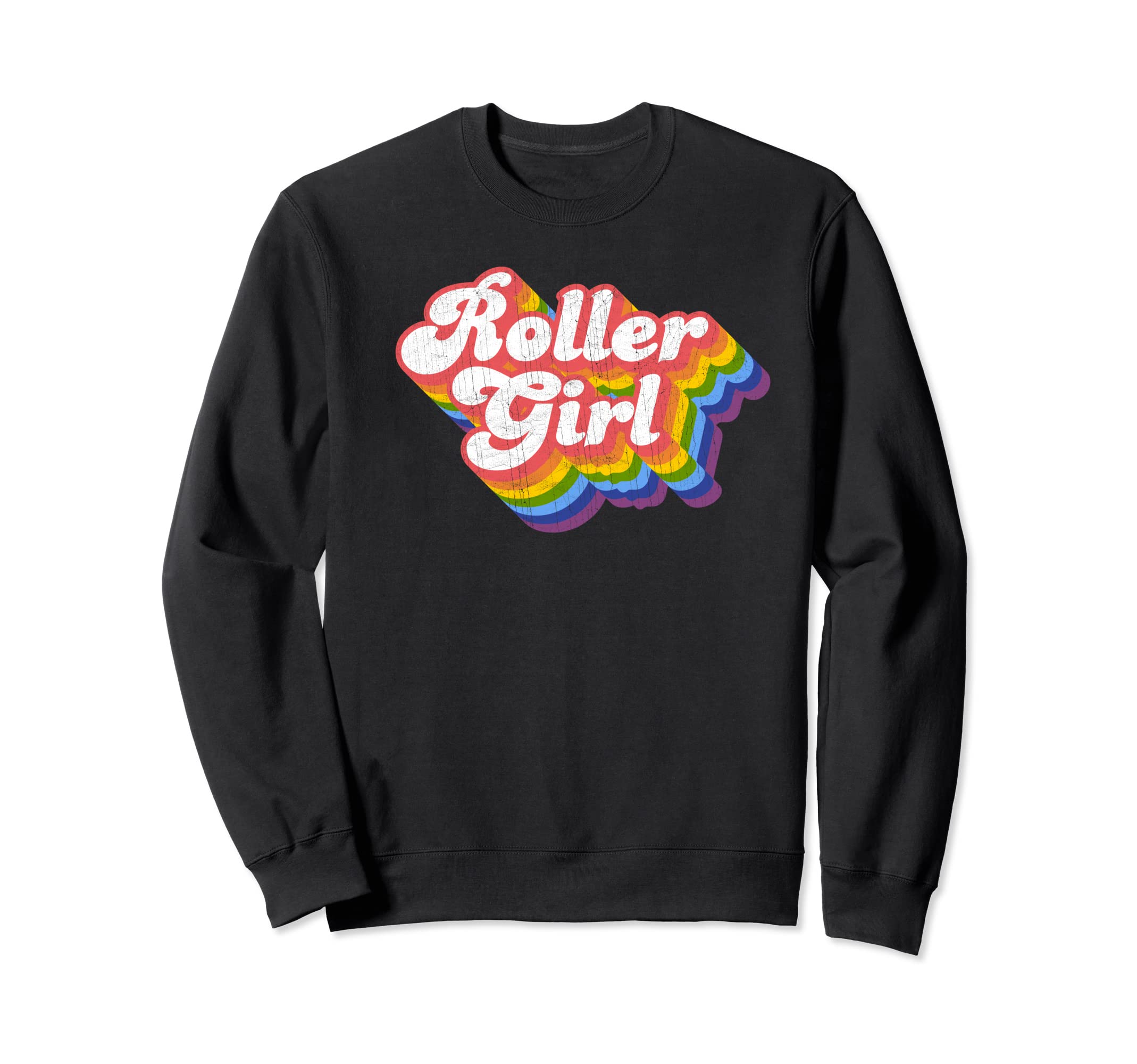 70S Disco Rainbow Roller Roller Sweatshirt - Aesthetic Graphic for Adults - T-Shirt, Sweatshirt, Hoodie