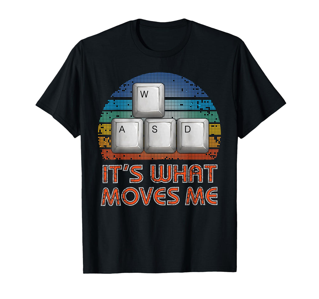 Wasd Pc Gamer Fit Short Sleeve Black T-Shirt - Unique Graphic Men Women - T-Shirt, Sweatshirt, Hoodie