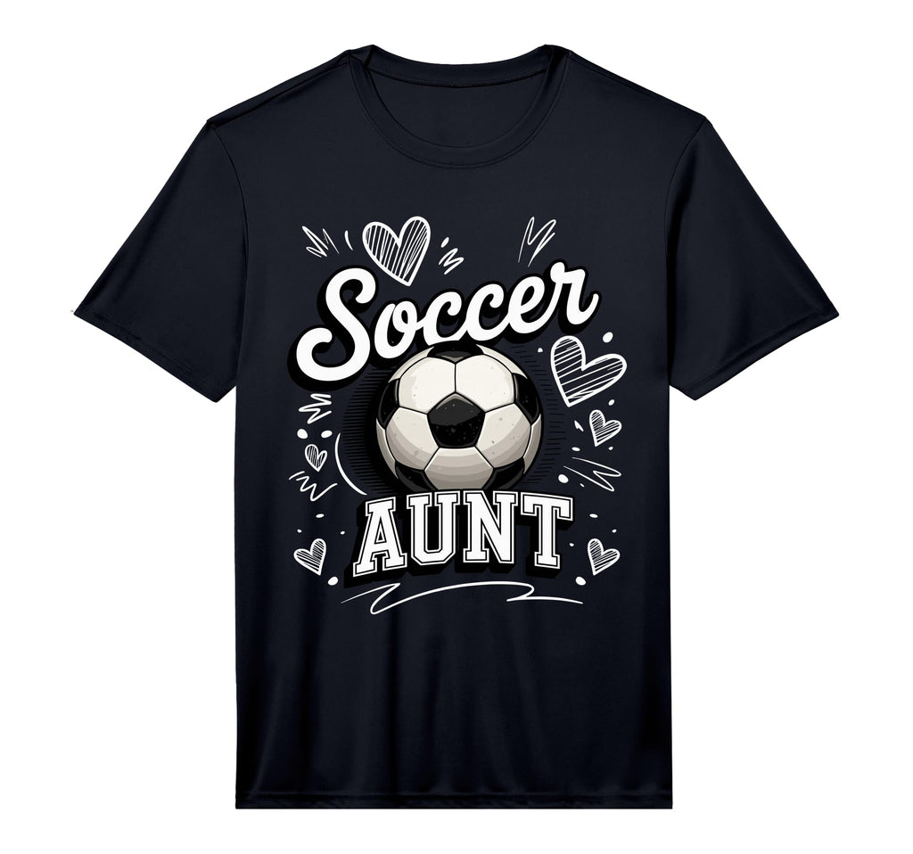 Mens Soccer Aunt Heart Football Game T-Shirt - Trendy Graphic Men Women - T-Shirt, Sweatshirt, Hoodie
