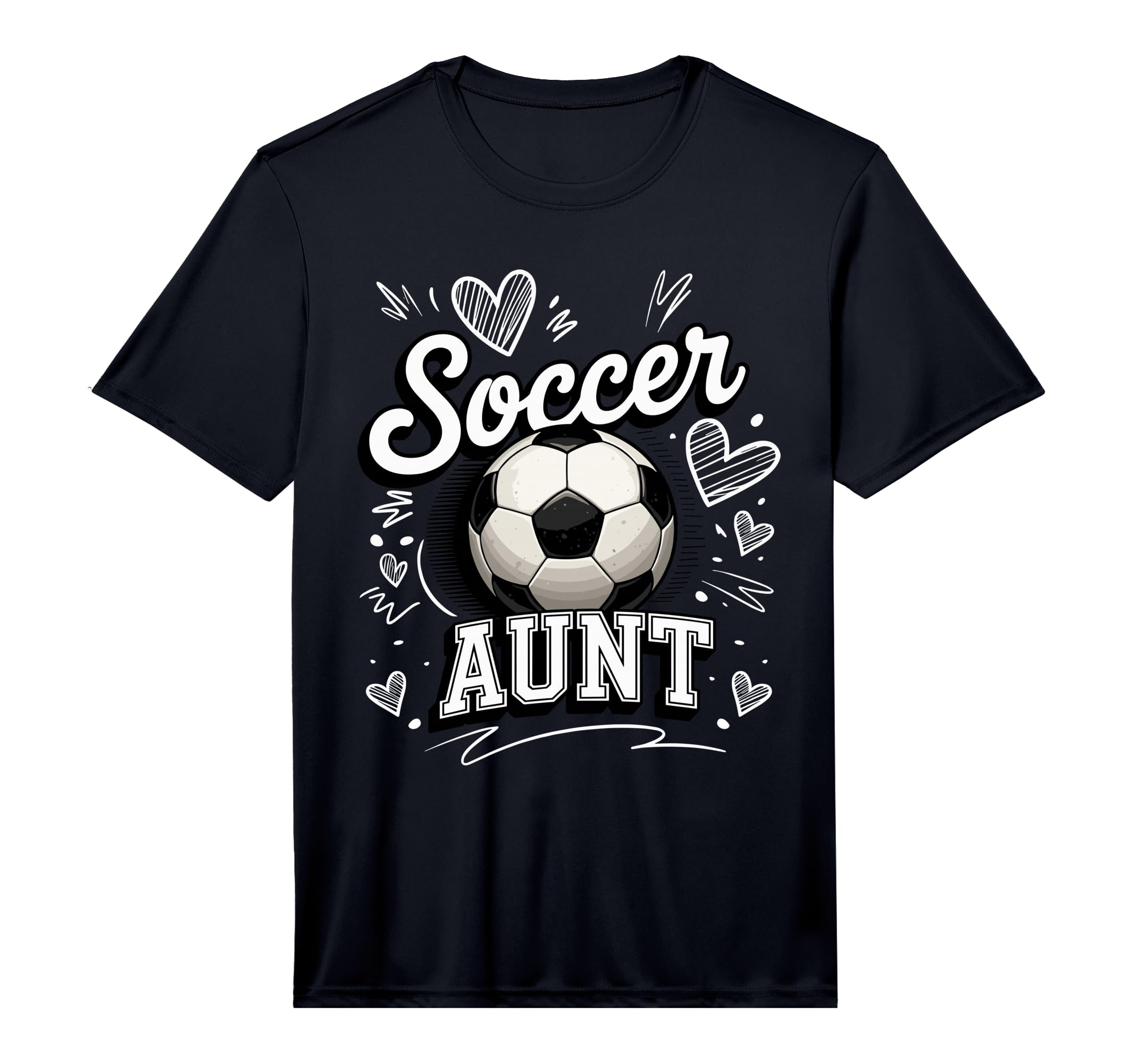 Mens Soccer Aunt Heart Football Game T-Shirt - Trendy Graphic Men Women - T-Shirt, Sweatshirt, Hoodie