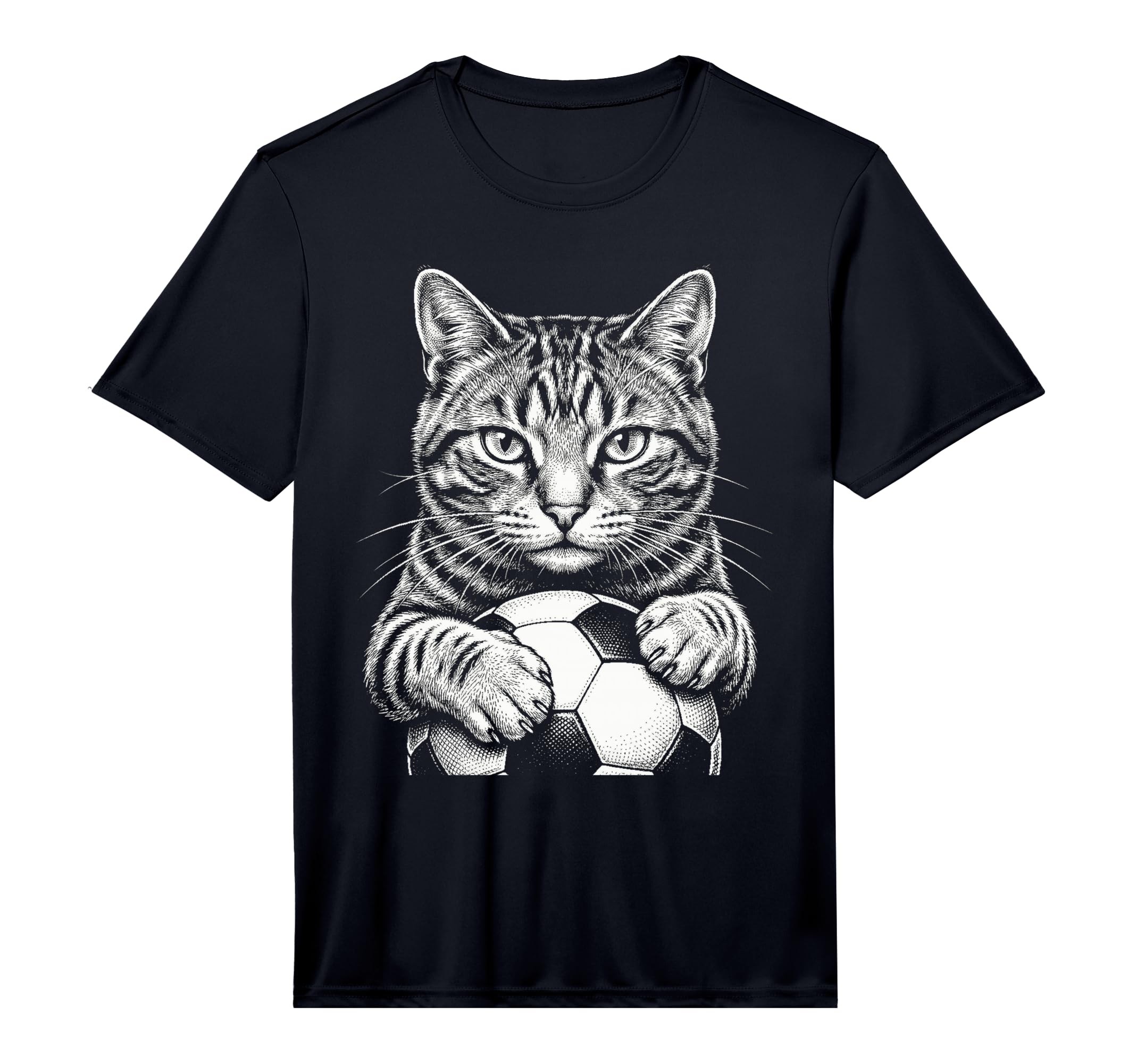 Black And White Feline Sports Tabby T-Shirt - Streetwear Style Men Women - T-Shirt, Sweatshirt, Hoodie