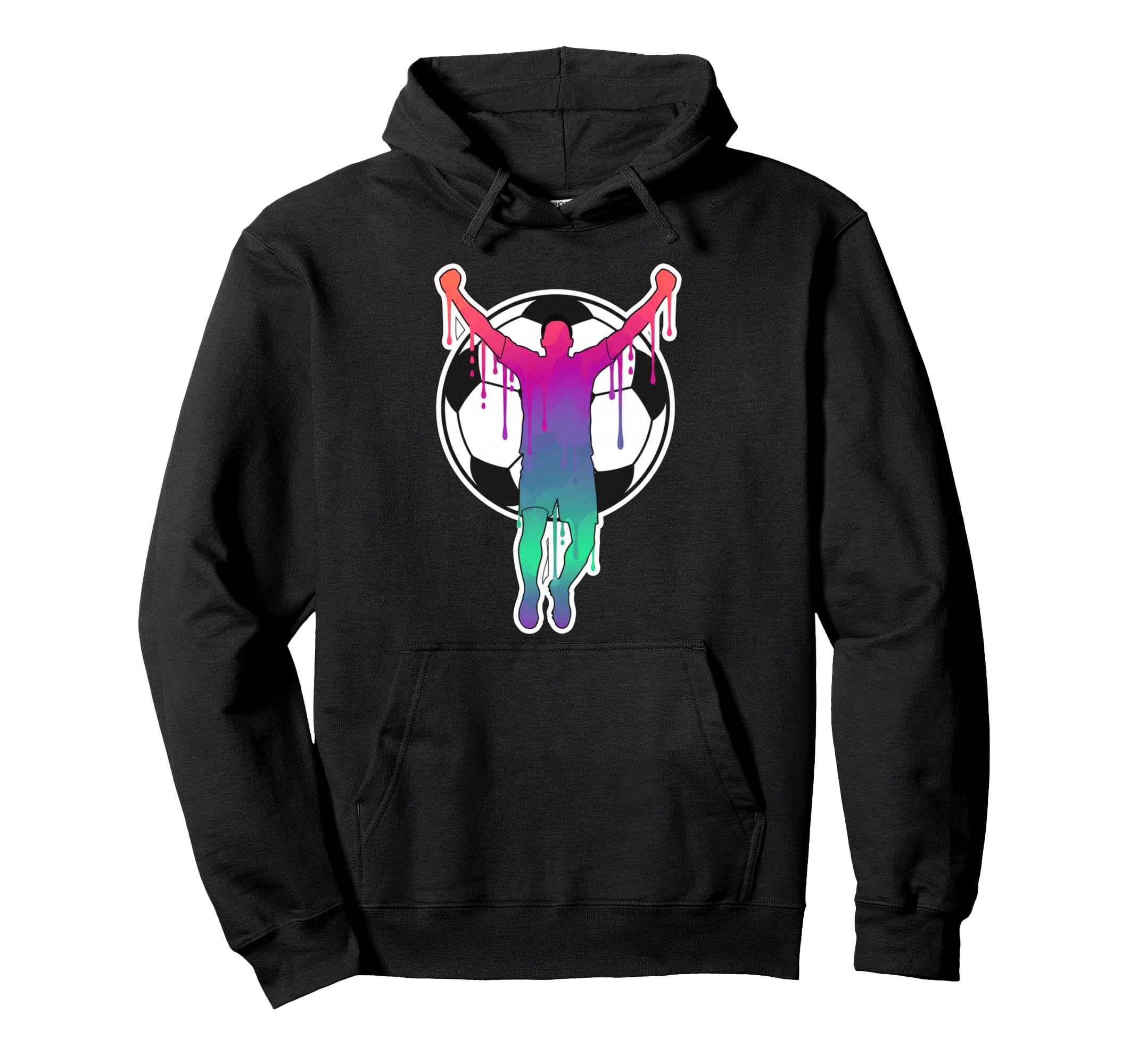 Soccer Player Celebration Silhouette Hoodie - Trendy Graphic Unisex - T-Shirt, Sweatshirt, Hoodie