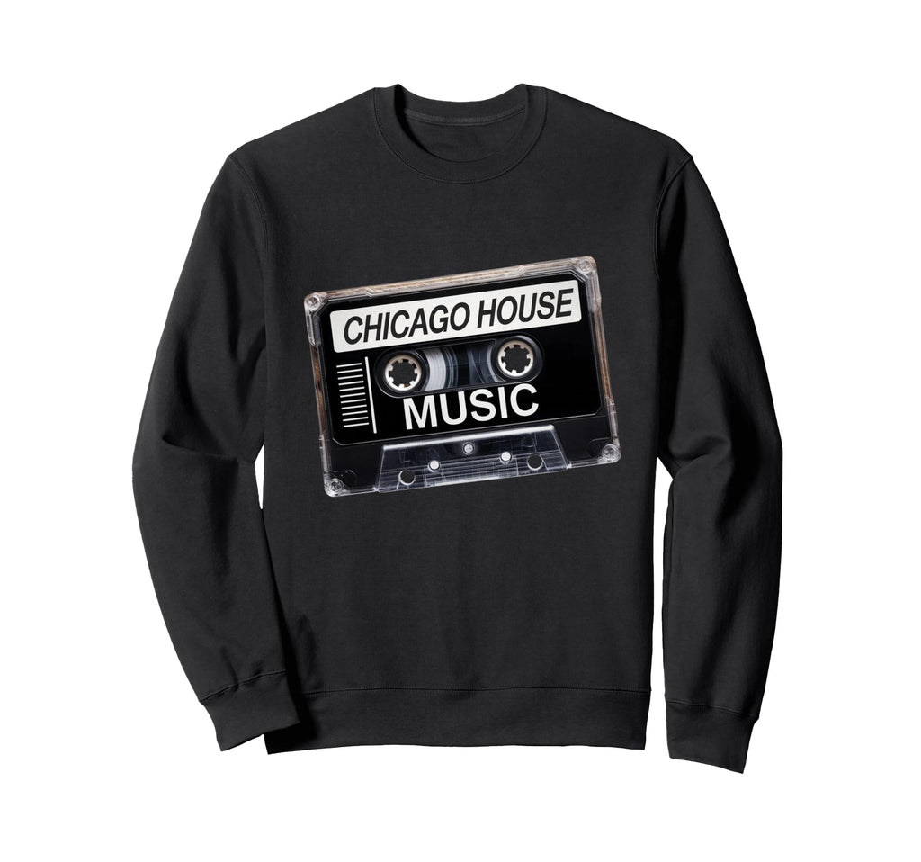 Chicago House Music Cassette Tape Sweatshirt - Graphic Print for Adults - T-Shirt, Sweatshirt, Hoodie